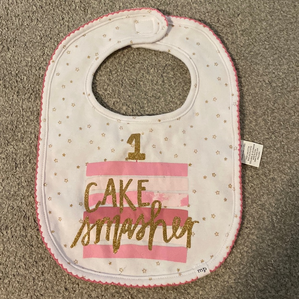 Mud Pie First Birthday Cake Smasher Bib